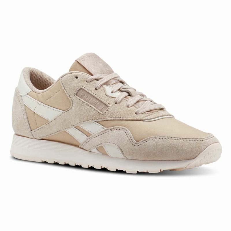 Reebok Classic Nylon Tenisky Damske - Béžové/Ruzove WB7719XQ